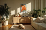 Paul Sinus Kunstdruck 40x60cm Orange Flare Lilie Makro Blume Orange Nahaufnahme Pflanze