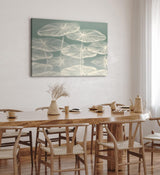 Wandbild 120x80cm Abstrakte Kunst Blüten Blütenblätter Grau Modern