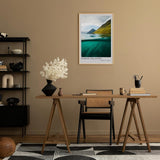 Paul Sinus Leinwandbild 80x120cm Leinwandbild Faroe Islands atemberaubende Natur nordische Landschaft ruhige See majestätische Berge