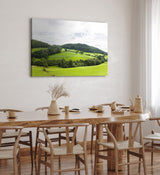 Paul Sinus Wandbild 120x80cm Landschaft Natur Berge Hügel Grün Bäume Wiese