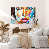 Wandbild 120x80cm Porträt einer jungen afrikanischen Frau Feminin Spachtel Abstrakt