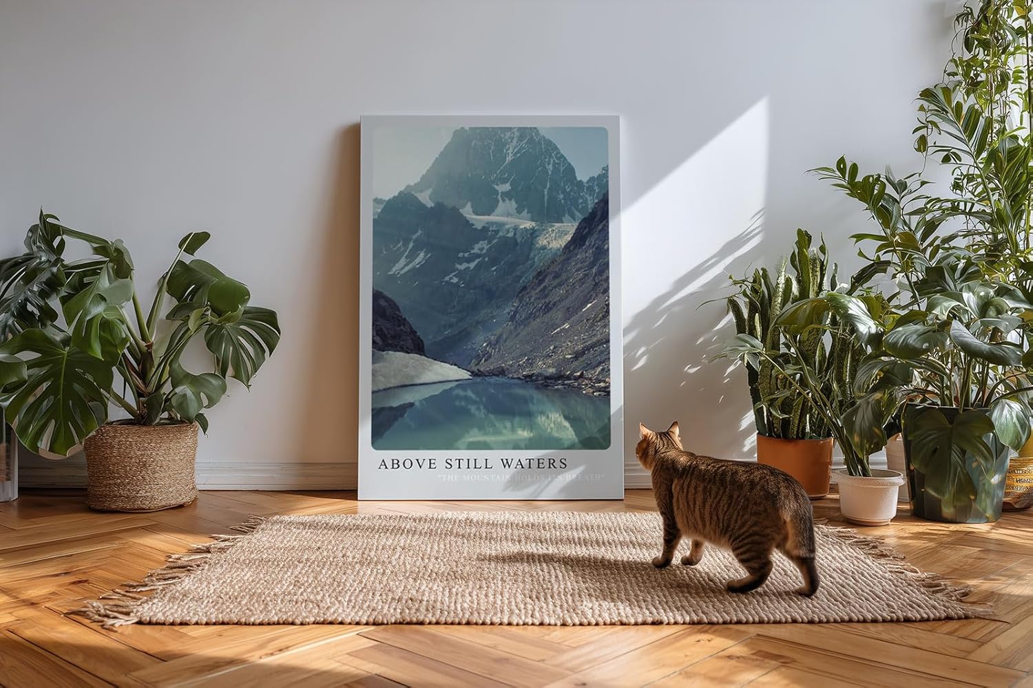 Paul Sinus Kunstdruck 40x60cm Bergsee Alpen Stille Wasser Spiegelung Natur Gletscher Above Still Waters