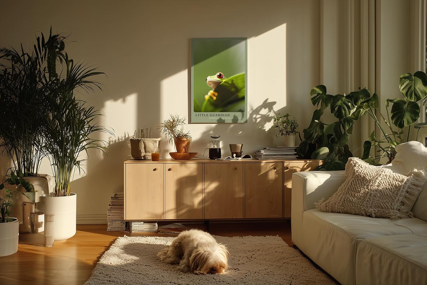 Paul Sinus Kunstdruck 40x60cm Frosch Natur Dschungel Tierkunst grün witzig Little Guardian