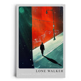 Paul Sinus Leinwandbild 80x120cm Lone Walker Leinwandbild geheimnisvolle Silhouette in urbaner Szenerie beeindruckendes Spiel aus Licht
