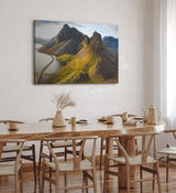 Paul Sinus Wandbild 120x80cm Landschaft in Island Berge Natur Klippen Flüsse Meer
