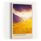 Paul Sinus Kunstdruck 40x60cm Alpine Meadow – goldene Bergwiese in abendlichem Licht in Österreich
