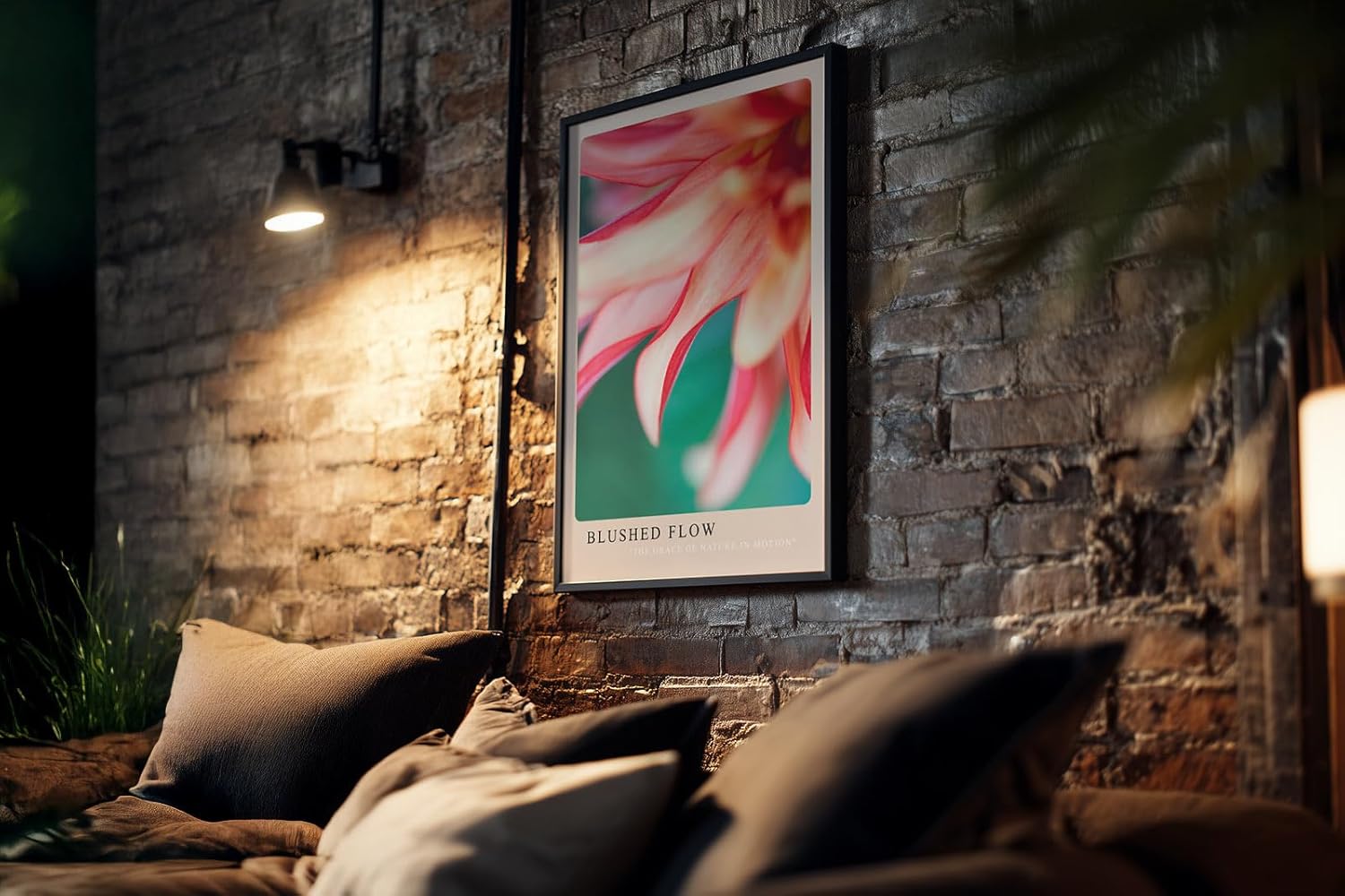 Paul Sinus Kunstdruck 40x60cm Blushed Flow mit weichen Blütenblättern in zarten Farbtönen