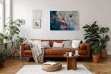 Sinus Art Wandbild 120x80cm Die rot-orange gefärbten Schmetterlinge strahlen Leichtigkeit, Freiheit und Lebendigkeit aus