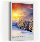 Paul Sinus Kunstdruck 40x60cm Winter Landschaft Schnee Sonnenuntergang Berge Frost Frosted Ridge