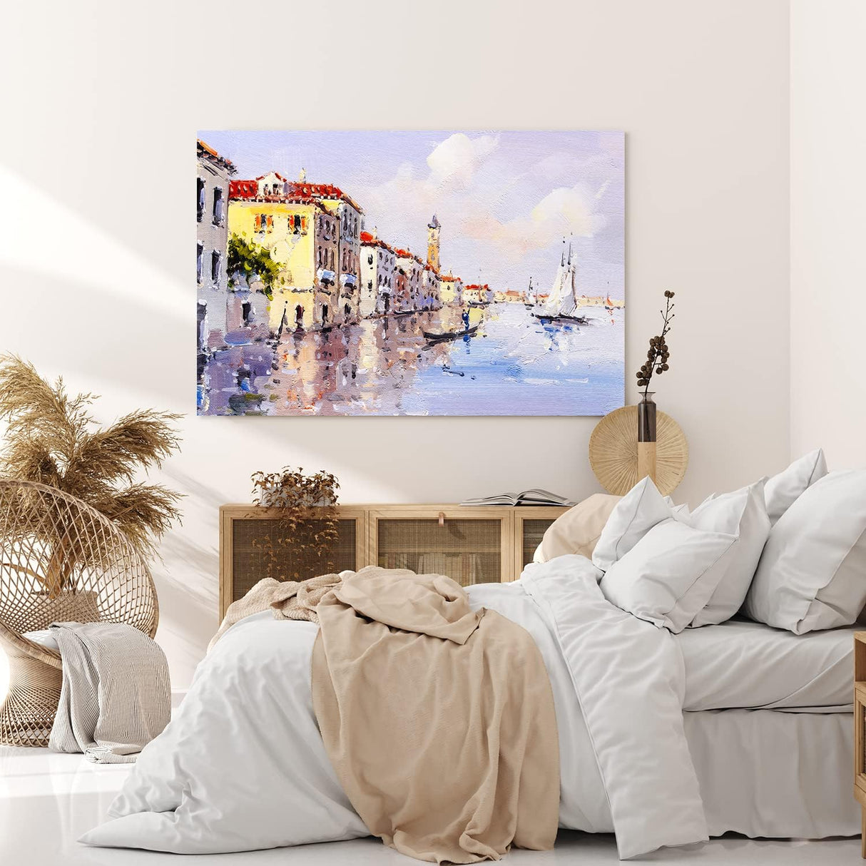 Paul Sinus Wandbild 120x80cm Italien Venedig Gondel Boote Abstrakt Kunstvoll