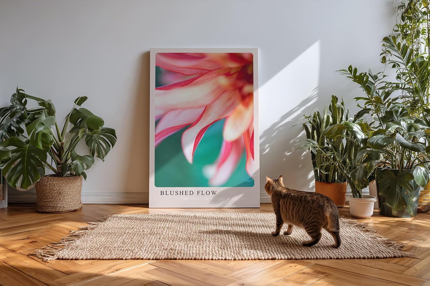 Paul Sinus Kunstdruck 40x60cm Blushed Flow mit weichen Blütenblättern in zarten Farbtönen