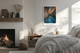 Paul Sinus Leinwandbild 80x120cm Leinwandbild Canyon of Blue Natursteinformation Wasserlandschaft Spiegelung Lichtspiel Sandstein Höhle Mystik Oase Natur