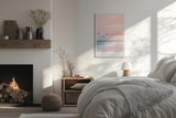Paul Sinus Leinwandbild 60x90cm verträumte Segelboot-Szene mit sanften Pastelltönen, beruhigende Wandkunst mit ruhigem Meer und romantischer Atmosphäre
