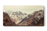 Sinus Art Wandbild 120x80cm Felsige Gebirgsketten mit schneebedeckten Gipfeln in beeindruckender Tiefe