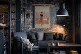 Paul Sinus Wandbild in 40x60cm A Daydream in New York – Frau auf Balkon mit Blick auf Skyline im sanften Licht, romantisches Stadtmotiv