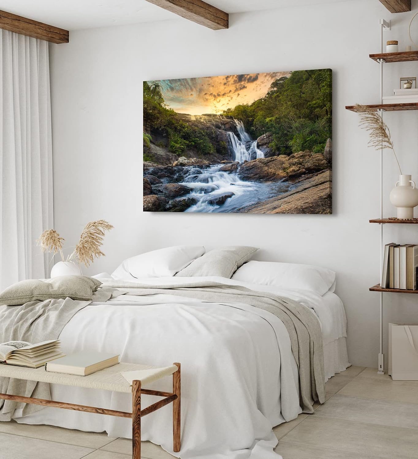 Paul Sinus Wandbild 120x80cm Wasserfälle im Dschungel Thailand Grün Natur