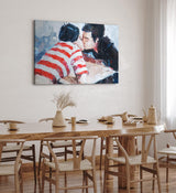 Paul Sinus Wandbild 120x80cm Liebespaar Pärchen Küssen Abstrakt Kunstvoll