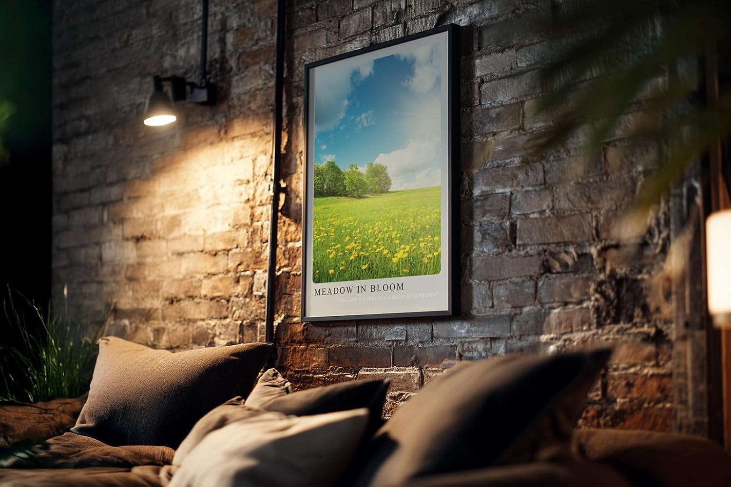 Paul Sinus Kunstdruck 40x60cm Meadow in Bloom Blumenwiese Frühling Natur Himmel Sonnenlicht