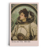 Paul Sinus Leinwandbild 40x60cm kunstvolle Darstellung einer verträumten Astronautin in nostalgischem Design, faszinierende Wandkunst