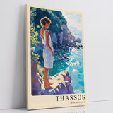 Paul Sinus Leinwandbild 80x120cm Thassos – Griechenland, Meer, Küste, Natur, Entspannung, Urlaub, Sommer, Licht, Harmonie, Insel, Ruhe, Malerisch