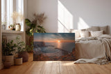 Sinus Art Wandbild 120x80cm Malerisches Küstenpanorama mit harmonischer Komposition und ruhiger Atmosphäre
