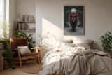 Paul Sinus Wandbild in 40x60cm Velocyte X – futuristisches Motorrad-Design in minimalistischer Perspektive mit markantem Rücklicht