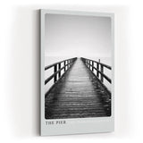 Paul Sinus Kunstdruck 40x60cm Pier Steg Schwarzweiß Minimalismus Fotografie Meer Horizont