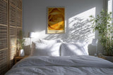 Paul Sinus Kunstdruck 40x60cm Sun Petal Core Gelbe Rose Blüte Makro Nahaufnahme Wärme Natur