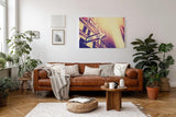 Sinus Art Wandbild 120x80cm Dynamische Komposition aus Architektur und Beschilderung in Retro-Look
