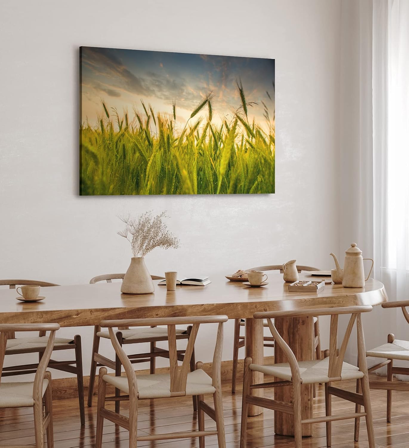 Paul Sinus Wandbild 120x80cm Weizenfeld Weizen Feld Himmel Natur Fotokunst