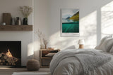 Paul Sinus Leinwandbild 80x120cm Leinwandbild Faroe Islands atemberaubende Natur nordische Landschaft ruhige See majestätische Berge