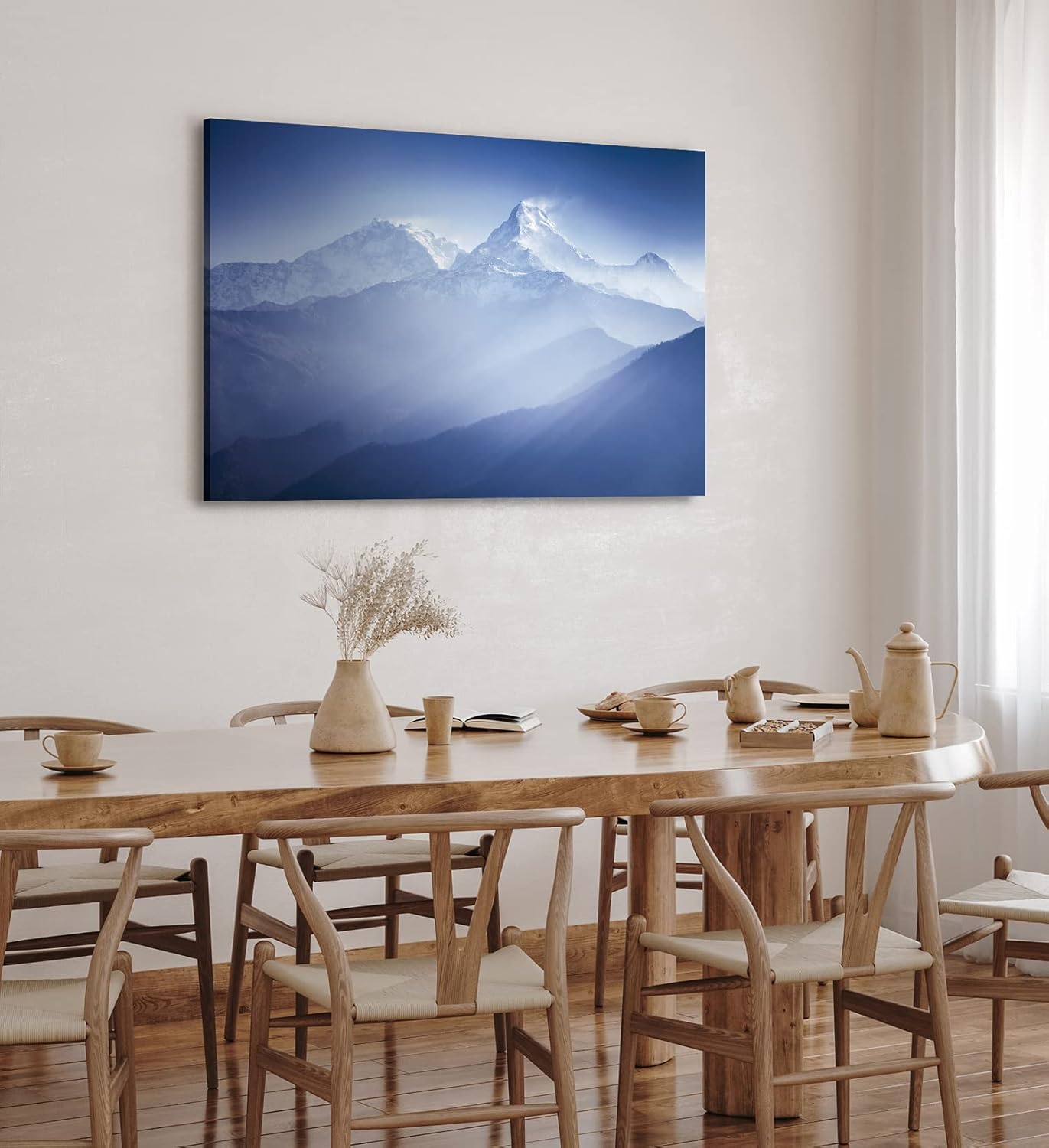 Paul Sinus Wandbild 120x80cm Himalaya Gebirge Schneegipfel Berge Natur Blau