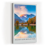 Paul Sinus Kunstdruck 40x60cm Julian Alps Reflection mit Berglandschaft und Spiegelung im See