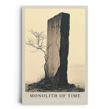 Paul Sinus Leinwandbild 80x120cm Monolith of Time monumentaler Stein zeitlos mystisch Natur minimalistisch erhaben stille Landschaft