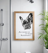 Paul Sinus Poster/Leinwandbild/Rahmenoption Lustiges Hundebild – Witzige Klo-Deko fürs Gäste-WC – Perfekt für Hundeliebhaber