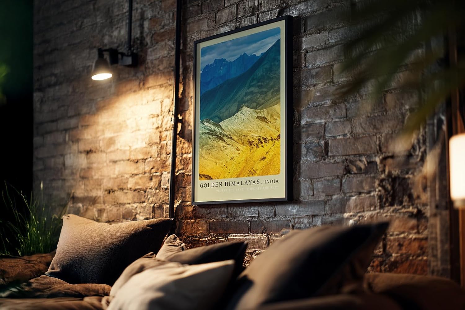 Paul Sinus Kunstdruck 40x60cm Goldene Himalayas in Indien – erhabene Natur zwischen Himmel und Erde in Farbe eingefangen