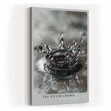 Paul Sinus Wandbild in 40x60cm The Silver Crown – Makroaufnahme einer Wasserkrone in silbrigen Reflexen
