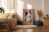 Paul Sinus Wandbild in 40x60cm The Sweetest Look – Verspieltes Katzen-Porträt im bunten Acrylstil, farbenfrohe Wandkunst mit charmantem Ausdruck