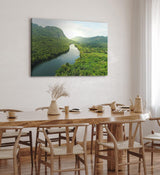 Paul Sinus Wandbild 120x80cm Fluss Thailand Landschaft Dschungel Tropisch Berge Grün