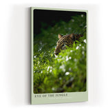 Paul Sinus Wandbild in 40x60cm Eye of the Jungle – Leopard im dichten Grün, seitlich aus dem Schatten auftauchend
