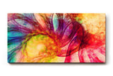 Sinus Art Wandbild 120x80cm Die floralen Linien und Farbverläufe erzeugen einen frischen lebendigen Eindruck im Raum