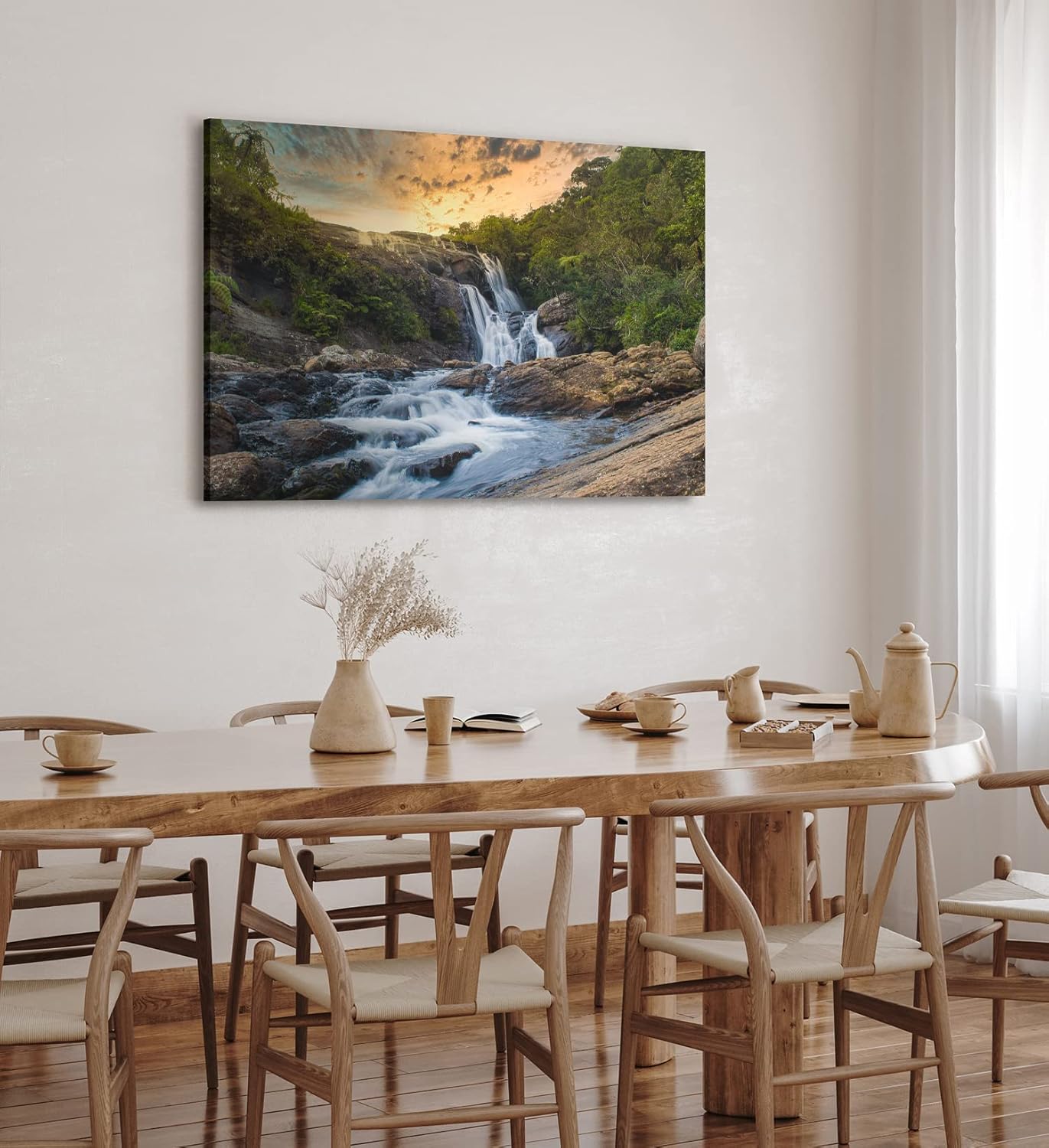 Paul Sinus Wandbild 120x80cm Wasserfälle im Dschungel Thailand Grün Natur