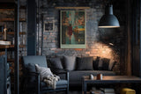 Paul Sinus Wandbild in 40x60cm New York, USA Impressionistische Stadtansicht mit Frau im roten Mantel inmitten des nächtlichen Times Square