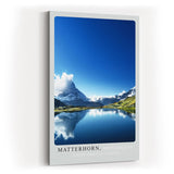 Paul Sinus Kunstdruck 40x60cm Matterhorn – Schweizer Berglandschaft mit Spiegelung im klaren Bergsee