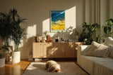 Paul Sinus Kunstdruck 40x60cm Goldene Himalayas in Indien – erhabene Natur zwischen Himmel und Erde in Farbe eingefangen
