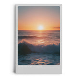 Paul Sinus Leinwandbild 40x60cm Stille am Sonnenuntergang – Sanfte Meereswellen mit goldenem Licht und beruhigender Atmosphäre