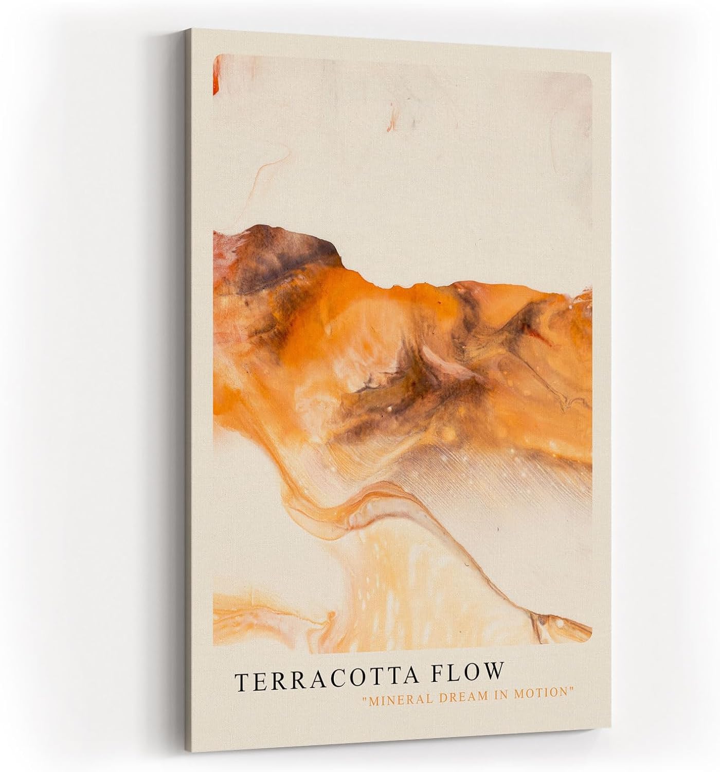 Paul Sinus Kunstdruck 40x60cm Terracotta Flow Abstrakt Malerei Mineralfarben Beige Braun Kunstwerk