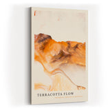 Paul Sinus Kunstdruck 40x60cm Terracotta Flow Abstrakt Malerei Mineralfarben Beige Braun Kunstwerk