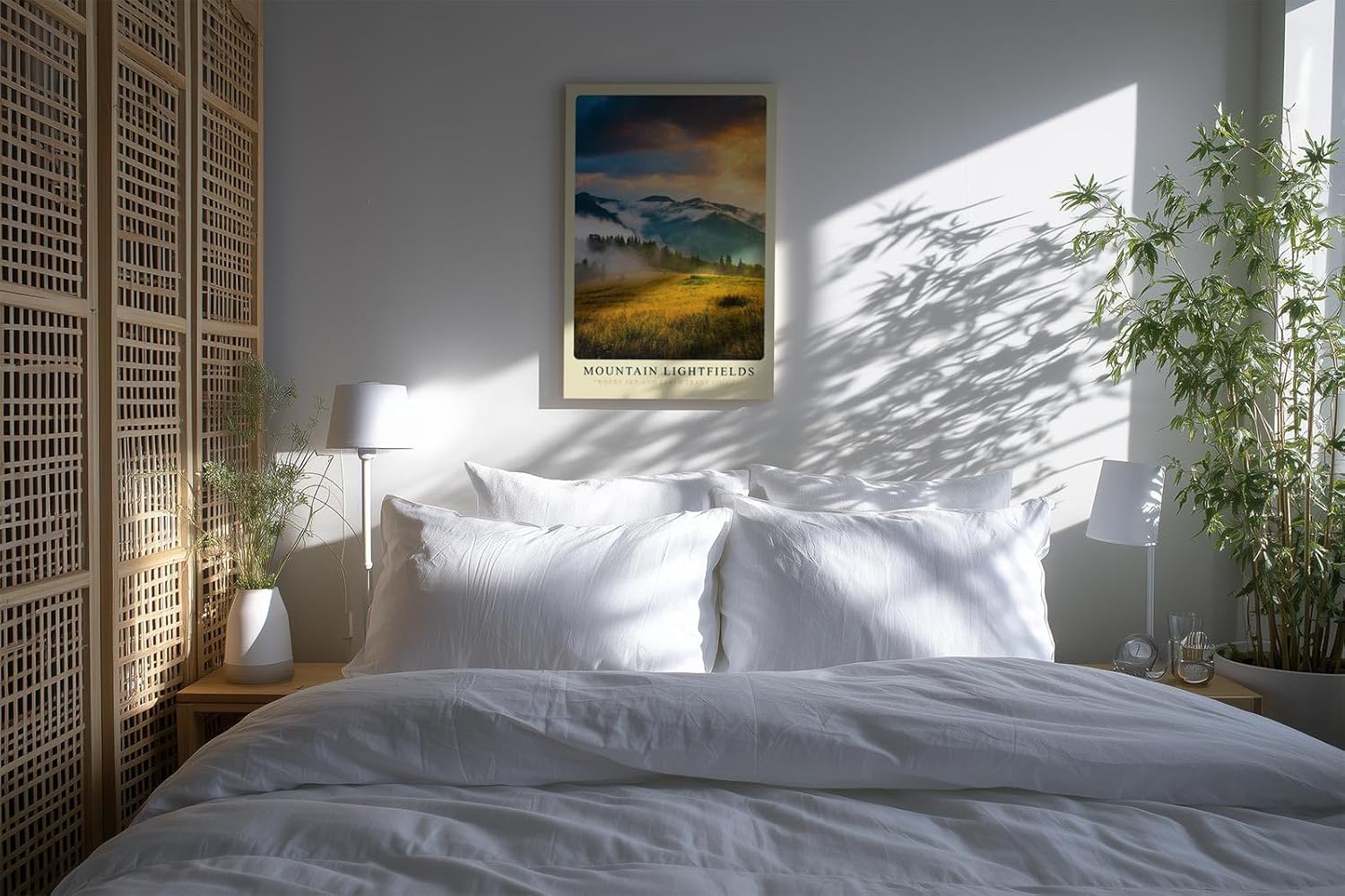 Paul Sinus Kunstdruck 40x60cm Mountain Lightfields Sonnenaufgang Berglandschaft Natur Himmel Nebel Panorama