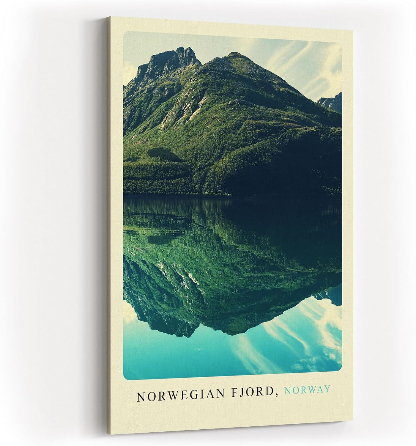 Paul Sinus Kunstdruck 40x60cm Norwegian Fjord mit Bergreflexion im klaren Wasser